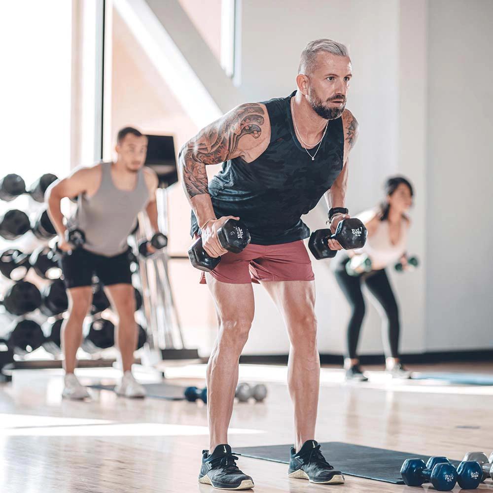 Group of people in a HIIT class